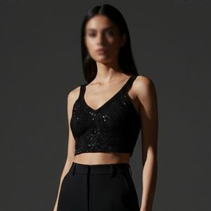 Bebe beaded Crop Top